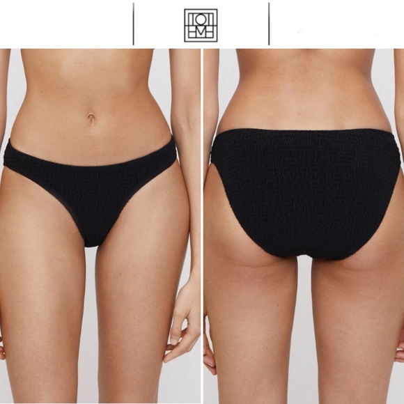 Toteme Other - Toteme Smocked Mini Bikini Bottoms Black sz S NWT 150$